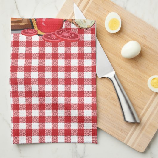 ピザ キッチンタオル (四つ折り)