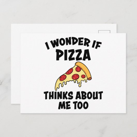 ピザ スライス ピザ 面白いフレーズ ファストフード ギフト ポストカード (正面/裏面)
