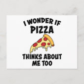 ピザ スライス 面白いフレーズ ファストフード ギフト ポストカード (正面)