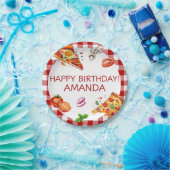 ピザ テーマの誕生日 ペーパープレート (パーティー)