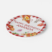 ピザ テーマの誕生日 ペーパープレート (アングル)