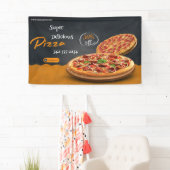 ピザ デリバリー ピザ カフェ ピザ レストラン 営業中 横断幕 (インサイチュ)