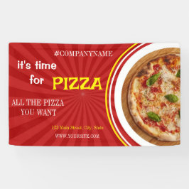 ピザ デリバリー ピザ カフェ ピザ レストラン 営業中 横断幕