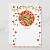 ピザ バースデー パーティー、スライス オブ ファン バースデー 招待状 (裏面)