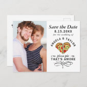 ピザ·パイ·アモアの写真婚式が日付を救う ポストカード (正面/裏面)