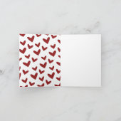 ピザ・パグ：バレンタイン・ラブ ハート型折り紙グリーティングカード カード (内部)