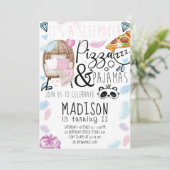 ピザ&パジャマススリーポバーバースデーパーティー 招待状 (スタンド正面)