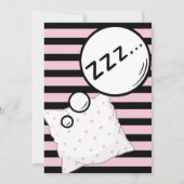 ピザ&パジャマススリーポバーバースデーパーティー 招待状 (裏面)