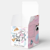 ピザ&パジャマススリーポバー誕生日 パーソナライズされた フェイバーボックス (オープン)