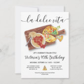 ピザ&パスタパーティー誕生日ディナイタリアンー 招待状 (正面)