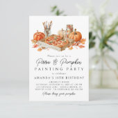 ピザ＆パンプキンペイント ハロウィン招待状 招待状 (スタンド正面)