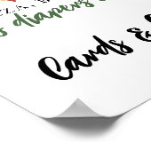 ピザ、パン&おむつカードとギフト赤ちゃんシャワー ポスター (角)