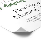 ピザ、パン、おむつママの腹の大きさ ポスター (角)