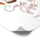 ピザ&ビールカップルのシャワーカード&ギフトサイン ポスター (角)