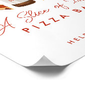 ピザ&ビールカップルシャワーピザバー看板 ポスター (角)