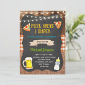 ピザ・ビール・おむつパーティー招待状 招待状 (スタンド正面)