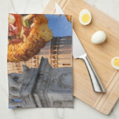 ピザ(ピサ)の斜塔 キッチンタオル (四つ折り)