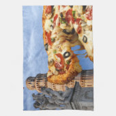 ピザ(ピサ)の斜塔 キッチンタオル (縦)