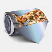 ピザ(ピサ)の斜塔 ネクタイ (ロール)