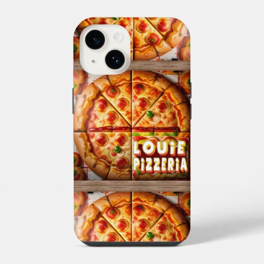 ピザ ピッツェリア デザイン iPhoneケース (裏面)