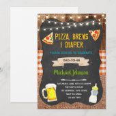 ピザ ブリュース アンド ダイパーズ 招待状 (正面/裏面)