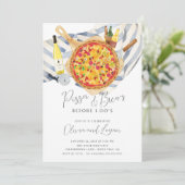 ピザ＆ブルー リハーサル ディナー 招待状 (スタンド正面)