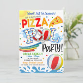 ピザ&プールパーティーのご招待 招待状 (スタンド正面)