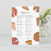 ピザ ベイビー トリビア ベイビー シャワーパーティー ゲーム カード (スタンド正面)