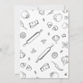 ピザ | ベビーモダンシャワー招待状 招待状 (裏面)