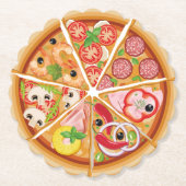 ピザ ペーパーコースター (正面)