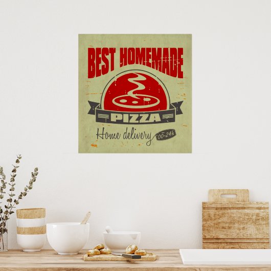 ピザ ポスター (キッチン)