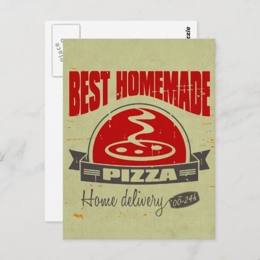ピザ ポストカード (正面/裏面)