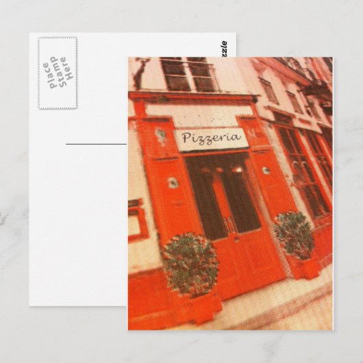 ピザ ポストカード (正面/裏面)