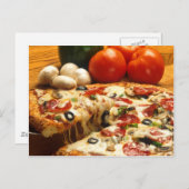 ピザ ポストカード (正面/裏面)