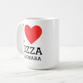 ピザ・マリナーラが好き コーヒーマグカップ (正面左)