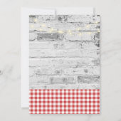 ピザ+モダンビールブリックベビーシャワー招待状 招待状 (裏面)