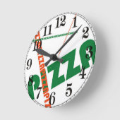 ピザ ラウンド壁時計 (傾斜)