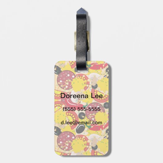 ピザ ラゲッジタグ (裏面縦)