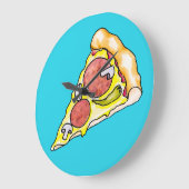 ピザ ラージ壁時計 (傾斜)