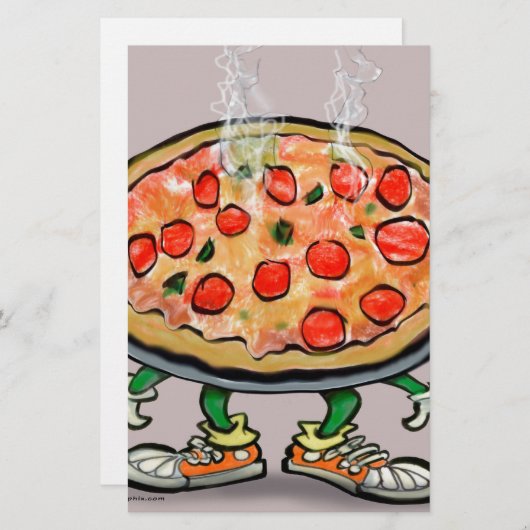 ピザ 便箋 (正面/裏面)