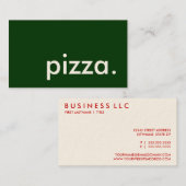 ピザ。 名刺 (正面/裏面)