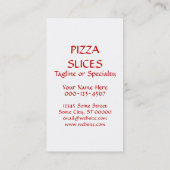 ピザ 名刺 (裏面)