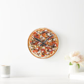 ピザ 壁掛け時計 pizza Wall clock ラウンド壁時計 (ホーム)