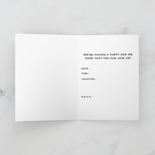 ピザ 招待状 (内部)