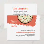 ピザ 招待状 (正面/裏面)