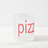 ピザ!:漫画話しバブル フロストグラスマグカップ (中央)