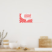 ピザ！:漫画音声バブル ポスター (キッチン)
