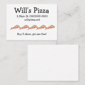 「ピザ」顧客ロイヤリティカード 名刺 (正面/裏面)