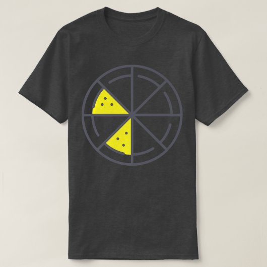 ピザ 2 枚 チーズ ベジタリアン 面白い 幾何学模様 F Tシャツ (デザイン正面)