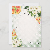 ピザ BBQ ベビーシャワー招待状 スライス スライス ベビー 招待状 (裏面)